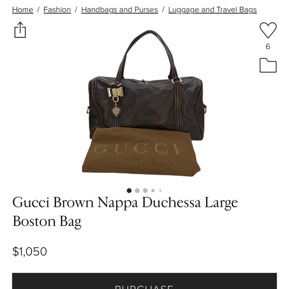 EUC ✨ Gucci Duchessa Leather Boston Bag! ✨ - Picture 13 of 14